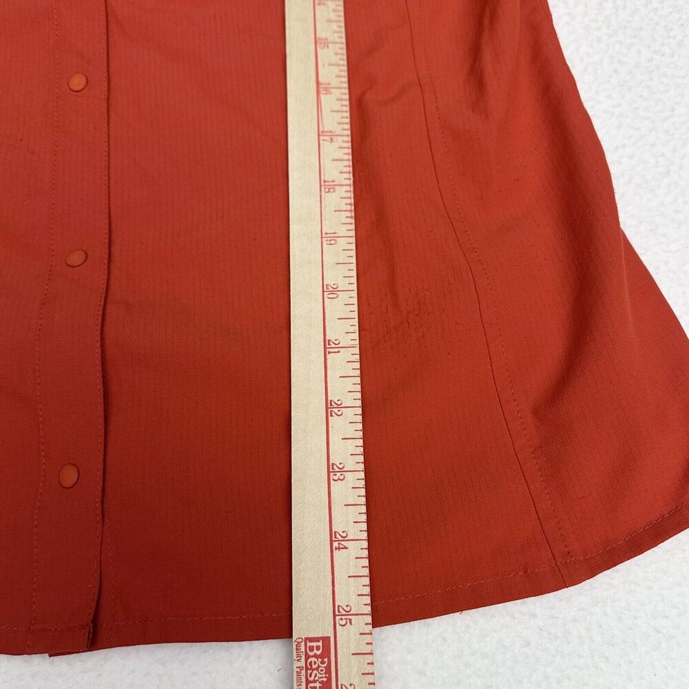 Patagonia Womens Sol Patrol Shirt Sz 12 Fly Fishing Orange Short Sleeve Vintage - Picture 8 of 8